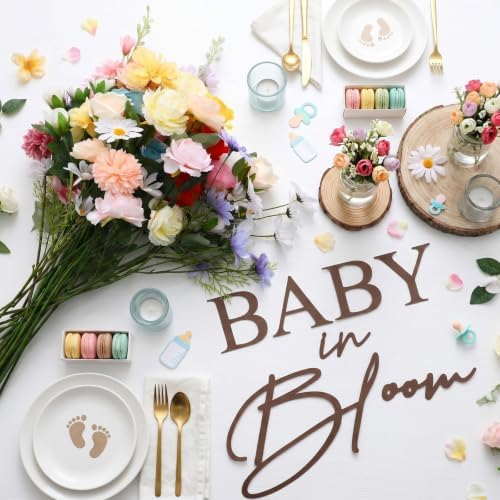 26 Pcs Baby in Bloom Floral Backdrop Arch Baby Shower - Image 4