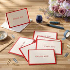 AmazingSpark 120 Kit Thank You Cards with Envelopes Bulk 4.8 x 6.8'' Red - Image 2