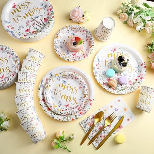 400 Pcs Miss to Mrs Bridal Shower Plates Napkins Weddng - Image 3