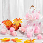 Liliful 50 Sets Pumpkin Soap Baby Shower Favors with Cards and Bags, Pink - Image 5