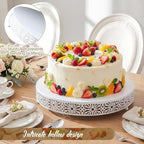 Wenqik 20 Inch Cake Stand Round Metal Cupcake - Image 3