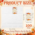 Potchen 100 Pcs Linen Feel Napkins Disposable, Thanksgiving Pumpkins - Image 4