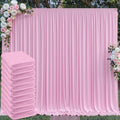 50 ft x 10 ft Wrinkle Free Pink Backdrop Curtain Panels, Polyester Photography Backdrop Drapes, Wedding Party Home Decoration Supplies by Outpain