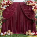 40x10ft Burgundy Backdrop Curtains for Wedding Parties Wrinkle Free Photo Backdrop Drapes for Photography Birthday Baby Shower Soft Fabric Party Backgournd for Photoshoot 5x10ft, 8 Panels by Partisky