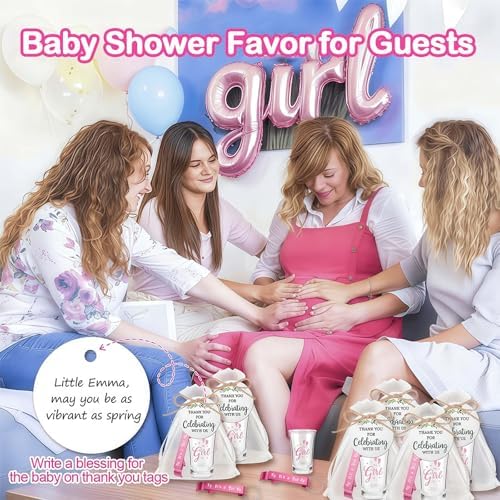 50 Set Baby Shower Favors for 50 Guests, It's a Girl Acrylic Shot Glasses - Image 5
