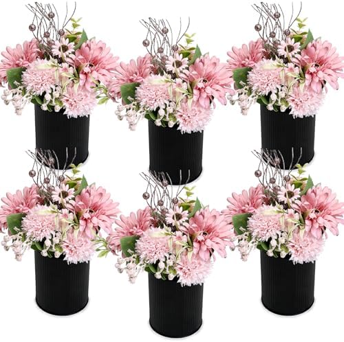 Birthday Flowers Centerpiece, Set of 6, Dusty Pink & Rose Gold by DIYDOFUN