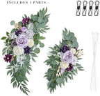 Artificial LilacWedding Arch Flower Floral Swags Set of 2 - Image 5