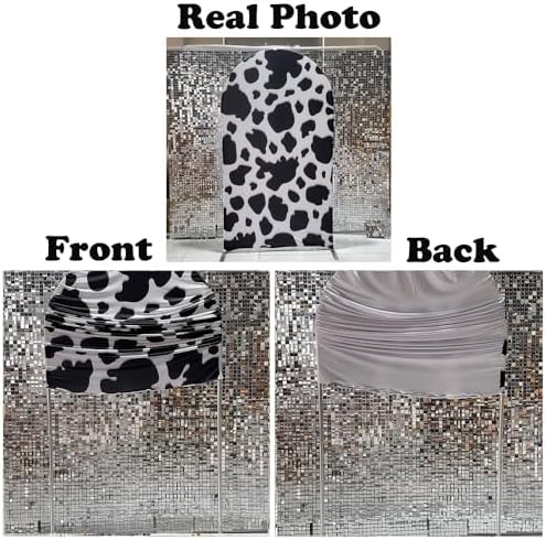 Cow Arch Backdrop Covers Farm Theme Party Arched Stretchy Background for Birthday Parties Decoration Baby Shower Kids Photo Booth Double-Sided Arched Props GX-247-3x6.5ft - Image 4