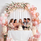 10x9.5 Ft White Backdrop Curtains for Parties, Polyester Photo Backdrop Curtain for Halloween Party, Wedding, Bridal Baby Shower, Stage Decoration, Photoshoot Background (2 Panels 5x9.5Ft) - Image 3