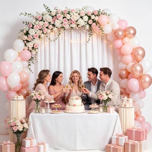 10x9.5 Ft White Backdrop Curtains for Parties, Polyester Photo Backdrop Curtain for Halloween Party, Wedding, Bridal Baby Shower, Stage Decoration, Photoshoot Background (2 Panels 5x9.5Ft) - Image 3