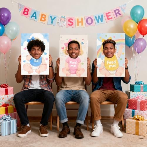 6 Set Blindfolded Baby Shower Games Feed Me Baby Shower Games Feed The Baby Blindfolded Games Blindfolded Baby Food Feeding Games Gender Reveal Games for Baby Shower Party Supplies - Image 5