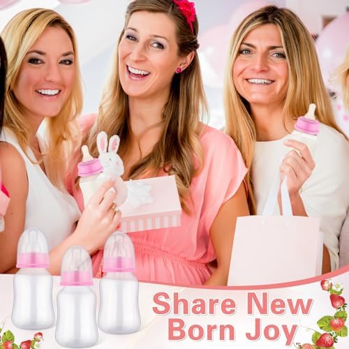 TrelaCo 20 Pcs Bottle Chug Game, Strawberry Baby Shower Favors, Pink - Image 5