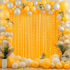 10x10 Marigold Backdrop Curtain for Parties Wrinkle Free Orange Photo Curtains Backdrop Drapes Fabric Decoration for Wedding Birthday Party Baby Shower 5ft x 10ft,2 Panels - Image 2