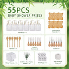 55Pcs Baby Shower Prizes for Game Winners 6 Sets Bear Shaped Cheese Board Gift with Spoons Butter Spreaders Gift Bags Kitchen Towels Bridal Shower Party Favors for Guests (Bear Shaped, 6 Sets) - Image 3