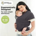 KeaBabies Baby Wrap Carrier, All in 1 Original Baby Carrier (Mystic Gray) - Image 2