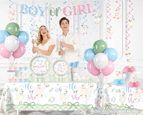 Yingoto 215PCS Goose Gender Reveal Decorations, All-in-One Set Serves 25 - Image 3