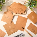Gueevin 200 Pcs Thank You Cards with Envelopes Stickers, 3.5x5", Brown - Image 5