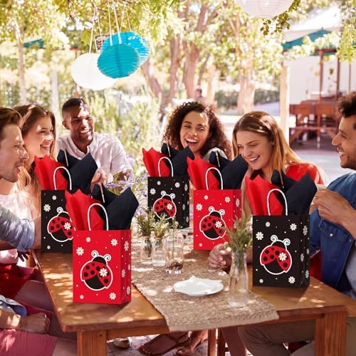 Clabby 30 Pcs Ladybug Party Gift Bags Ladybug Party for Birthday Favor - Image 6