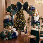 5.5 ft Green Blue Tartan Plaid Bow Large Christmas Tree Topper Bow - Image 5