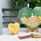 Wooden Heart Drop Box Guest Book Alternative, Butterfly Sign-in Wedding - Image 3