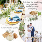 MTLEE 50 Pcs Wedding Jar Candles for Guests Wedding Candle Gift Natural Wax Candles with DIY Tag Cards for Bridesmaid Baby Shower Party Favors Home Supply Decor, Scents of Soybean - Image 4