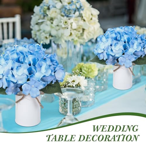 Zeyune Blue 12 Sets Flower Table Centerpieces, Artificial Hydrangeas - Image 4
