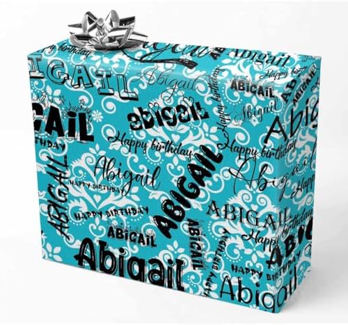 AOFUN Wrapping Paper For Boys Fashion Birthday Gift Birthday Wrapping Paper For Men With Name/Date Funny Gift For Friend Mens Wrapping Paper Multi Color 5 Rolls 58" x 23" by Unknown