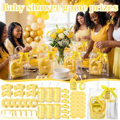 48 Pcs Baby Shower Game Prizes Gift Set for Guests, Yellow - Image 5