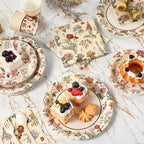 Roshtia Floral Party Supplies Set for 50 Guests - Watercolor Flowers Paper Plates & Napkins, Disposable Dinnerware for Women & Girls Birthday, Vintage Tea Party & Baby Shower Tableware - Image 5