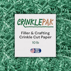 10LB Light Green Crinkle Cut Paper Filler USA Made by CrinklePak