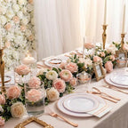 GATHER 350PCS Rose Gold Plastic Plates for Wedding Birthday Party - Image 4