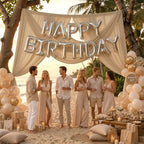 50ft x 15ft Champagne Backdrop Curtains for Wedding Parties, 10 Panels Extra Long Wrinkle Free Fabric Drapes Photo Backdrop for Baby Shower Birthday Stage Reception Lobby Decoration - Image 3