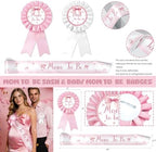 Costova Pink Bow Baby Shower Decorations Kit – 144 Pcs Complete Coquette Baby Shower Party Supplies for Girl Pink Bow Themed Party Décor - Image 5