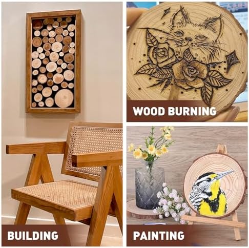 10 Pcs Natural Wood Slices.7-8 Inch Wood Rounds for Weddings Centerpieces Decor. Wood Circles & Slabs for DIY Painting Crafts.Wood Centerpieces for Tables and Baby Shower Centerpieces. - Image 5