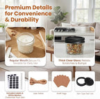 QAPPDA 4oz Clear Glass Mini Mason Jars, 40 Pack Small Canning Jars - Image 3