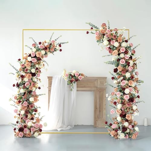 Wedding Arch Backdrop Stand 6.6x6.6 FT Gold Square Balloon Arch Frame for Wedding, Birthday Party, Baby Shower Ceremony Decoration - Image 4
