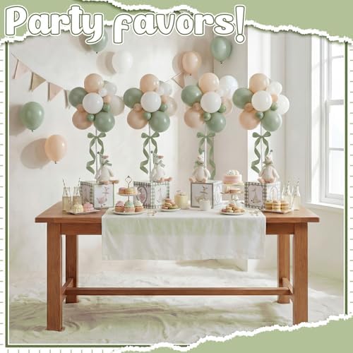 6 Sets Sage Green Silly Goose Birthday Decoration 15.7 Inch Soft Silly Goose Table Centerpiece Stuffed Animals with Balloon Boxes Hat Geese Plushies Table Decor for Birthday Party Favors - Image 6