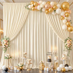10 x 10ft Champagne Backdrop Curtains, Champagne Drapes for Backdrop Fabric - Image 6