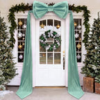 Wavwavw Christmas Giant Velvet Bow Decor Sage Green Big Bow, 75 x 18 Inches - Image 5