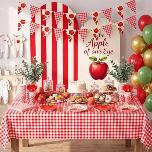 128 Pcs Apple of Our Eye Baby Shower Party Decoration Supplies - Image 3
