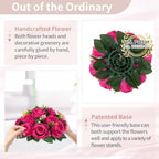 NUPTIO Flower Ball for Table Centerpieces: Hot Pink Artificial Rose - Image 6
