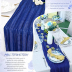 30 Pack Royal Blue Cheesecloth Table Runner 17x108 Inches Boho Home Decor - Image 5
