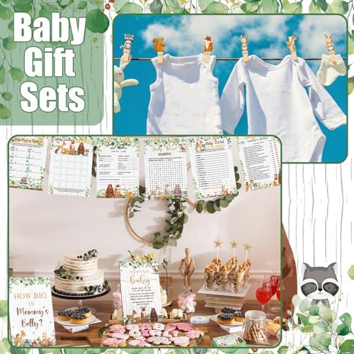 Funnymoom 426 Pcs Woodland Baby Shower Games, 8 Activity Cards with Bingo - Image 6