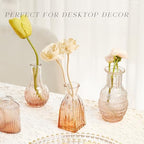 Glass Bud Vase Set of 16, Small Flower Vases, Glass Vases for Centerpieces, Vintage Home Table Decorations Bud Vases (16 Pcs, Amber) - Image 6
