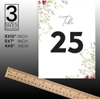 ANANYA FASHION & CRAFTS HUB Wild Flower Wedding Table Number Cardss 1-100 Double Sided With Head Table For Reception Event Party Baby Shower Birthday 5x7 Inch - Image 4