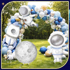 4 Pcs Large First Trip Around The Sun Decoration for Boy Birthday Space Party Cardboard Cutouts, Moon Astronaut Rocket Themed Standups for Baby Shower Photo Booth Backdrop Decor - Image 6