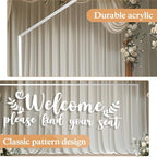 Wedding Seating Chart Display Board, 24x18Inches Acrylic Table Seating Chart for Wedding Reception, Clear Wedding Sign Seating Chart, Welcome Find Your Seat Display Board (Transparent) - Image 5