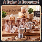 6 Set A Baby is Brewing Baby Shower Party Favors Aluminum Moka Pot - Image 6