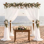 Ivory Wedding Arch Draping Fabric 30'' x 18FT Sheer Chiffon Arch Drapes - Image 4