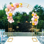 8.53Ft Golden Metal Wedding Arch Backdrop Stand With Base, Balloon Arch Stand Gold Backdrop Stand for Wedding Ceremony Bridal Baby Shower Photo Booth Party Decor (3-Layer Golden Wedding Arch) - Image 5